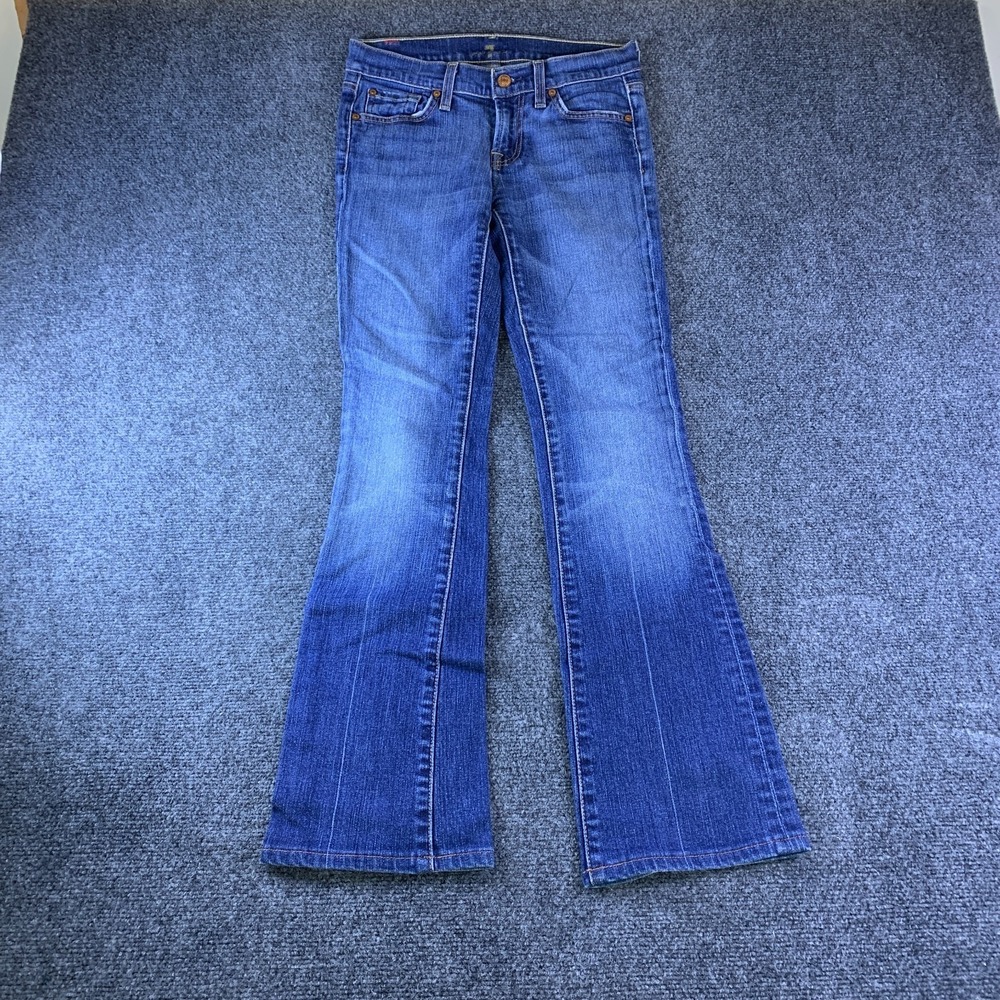 7 For All Mankind Bootcut Jeans Womens 25 Blue Good Low Rise U075NJ080U-470S